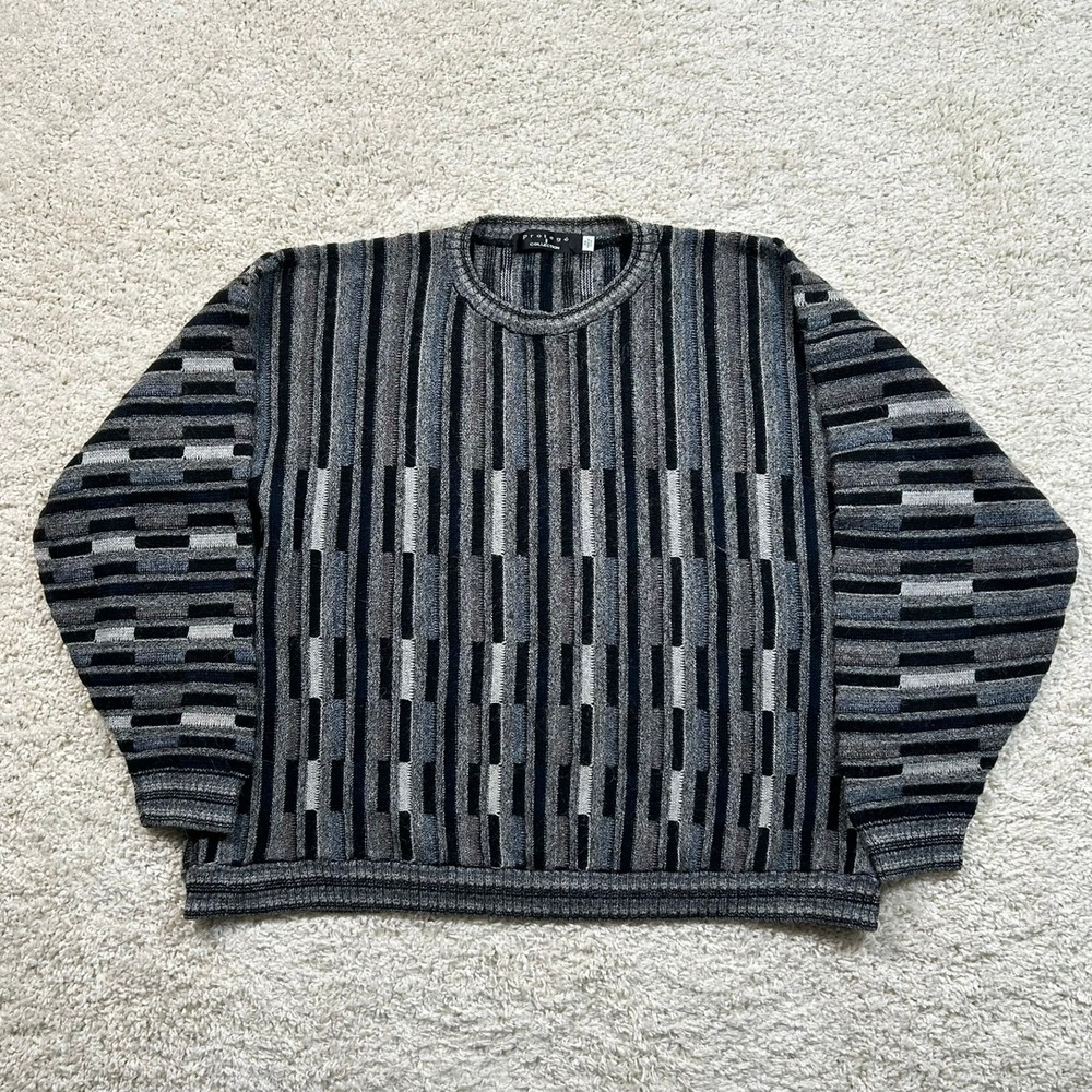 Protege Sweater 3X Grey COOGI Style Cosby Sweater Vintage 90s Textured Knit USA